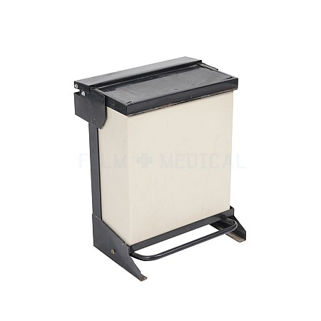 Black Top Small Beige Pedal Bin